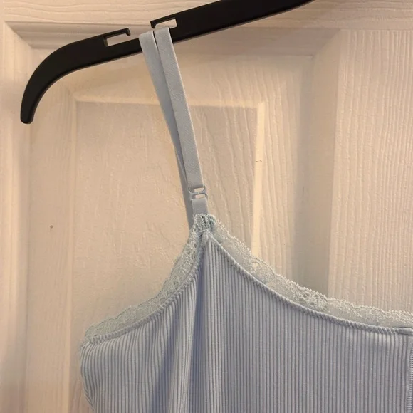 Skims Soft Lounge Lace Onesie in Celeste size Large - Picture 10 of 11